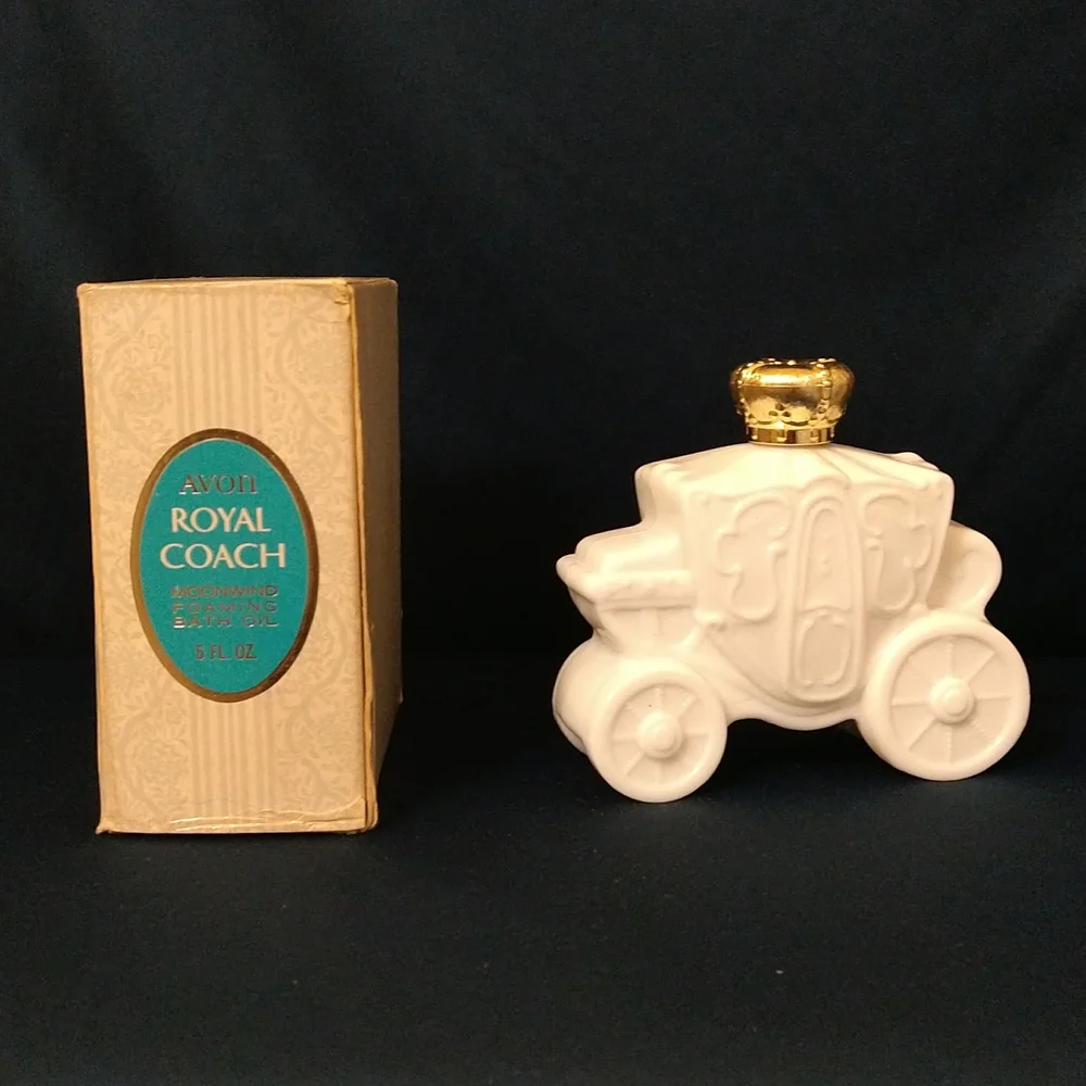 Vintage 1970's Avon Royal Coach Moonwind Foaming Bath Oil FULL NIB